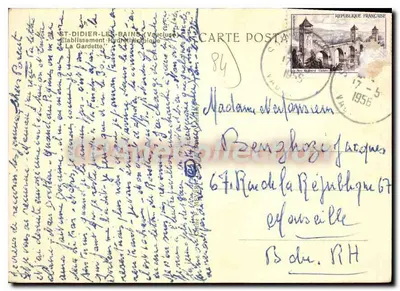 Widok domu otoczonego drzewami — F. Meyer — ST-DIDIER-LES-BAINS (Vaucluse) — Rewers