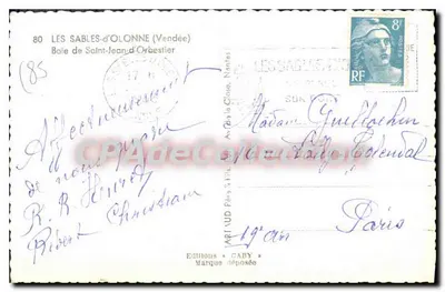 Zatoka Saint-Jean-d'Orbestier — Les Sables-d'Olonne (Vendée) — Wydawnictwo CABY — Rewers