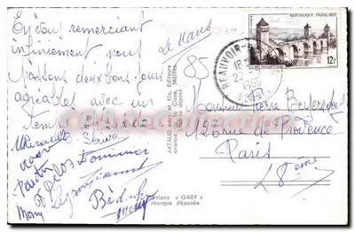 Les Sables-d'Olonne — Vista panorâmica com traje sablais — Éditions Gaby — Verso