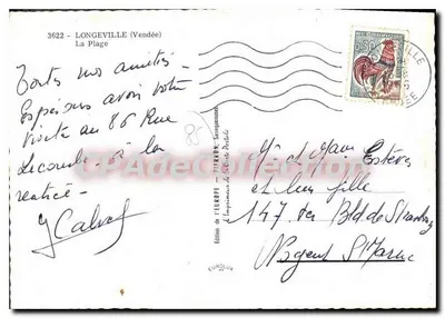 Plaża w Longeville (Vendée) — widok z powietrza — Wydawnictwo Europejskie, Pierron, Sarragominas — Rewers