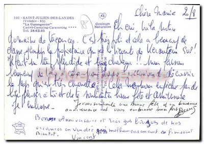 La Garangeoire — widok panoramiczny — wydawca AS Couleurs Naturelles, n° 101 — Rewers