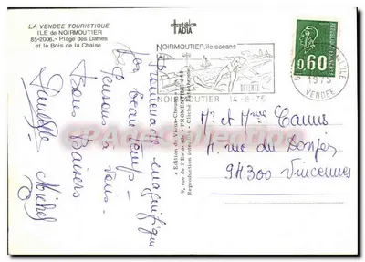 Noirmoutier — Strand der Damen und Holz der Chaise — Edition de l'Estuaire - Cléna — Rückseite