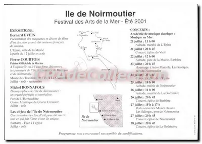 Ilha de Noirmoutier — Festival dos Arts da Mar 2001 — Distrito Vendée — Verso