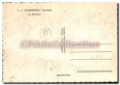 Bournezeau (Vendée) — Le Pavillon — Artal Frères, Nantes — Rewers