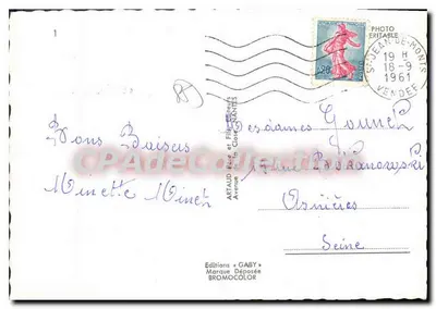 Saint-Jean-de-Monts — Paisagens e atividades — Editor: Artaud Rue et Fils, N° de série: 1 — Verso