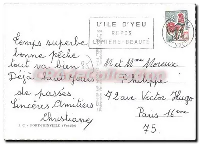 Port-Joinville — Widok panoramiczny — Wyspa Yeu, kolekcja Christiane — Rewers