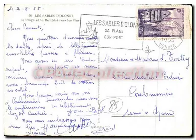 Les Sables-d'Olonne — Plaża i Remblai w kierunku Pinów — Cap — Rewers