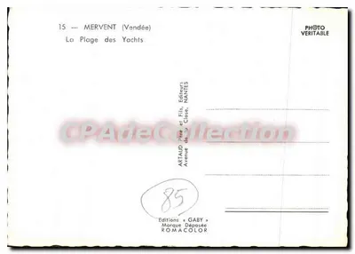 Yacht-Strand — Mervent (Vendée) — Éditions Gaby — Rückseite