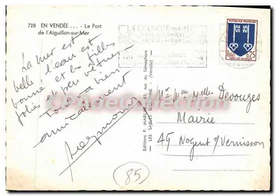 O Porto de l'Aiguillon-sur-Mer — Em Vendée — Éditions P. Marlin — Verso