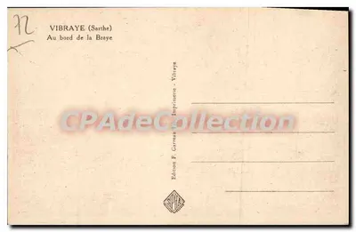 Vibraye (Sarthe) — Na brzegu rzeki Braye — Wydawnictwo F. Garreau — Rewers