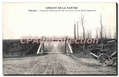 Vibraye — Ponte do Caminho de Ferro e estrada de La Ferté-Bernard — Ed. Housseau, imp. 79, av. Thiers, Le Mans