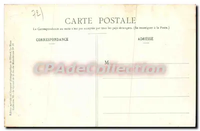 Entrada da Floresta de Vibraye — Circuito da Sarthe 1906 — Edições do Comptoir Photographique de Pons — Verso
