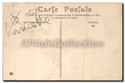 Odbieganie przez leśną drogę Vibray — Circuit de la Sarthe 1906 — wydawca nieznany, nr 14 — Rewers