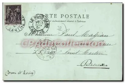 Le Mans — Kaszern 117. pułku piechoty — J. Bouveret, wydawca, Le Mans, N° 32 — Rewers