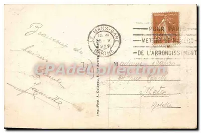 Le Mans — Pomnik Wilbra Wrighta — Uczęszczony 17 Lipca 1920. A. D. — Rewers