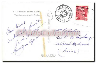 Sablé-sur-Sarthe — Ogólny widok i Sarthe — Gaby — Rewers