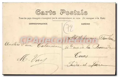 La Sarthe — O Pai Queru indo ao Mercado — Fototipia J. Bouveret Le Mans — Verso