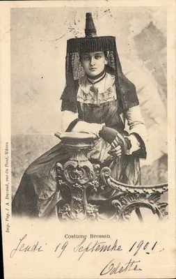 Traje Bressan — 19 de setembro de 1901 — Imp. J. A. Dwrand, rue du Pont, Mâcon