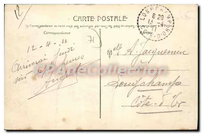 Montceau-les-Mines — O Monumento, o Kiosque e o Hotel de Ville — Editor desconhecido, n°9 — Verso