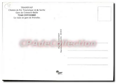 Trem turístico da Sarthe — Estação de Connerre-Beillé — Transvap — Verso