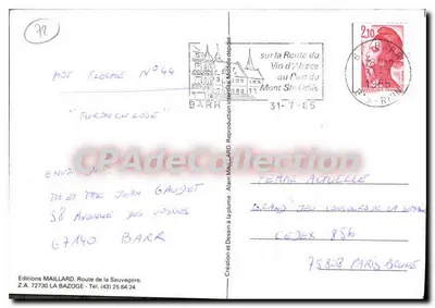 Barr — Pamiętka z Barr — Hailllard — Rewers