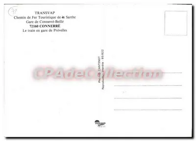 Trem turístico da Sarthe — Estação de Connerre-Beillé — Transvap — Verso