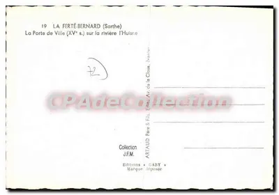 La Porte de Ville (siglo XV) sobre el río l'Huisne — La Ferté-Bernard (Sarthe) — Ediciones Gaby — Reverso