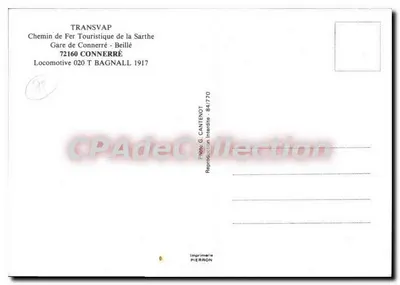 Locomotiva T N°8 — Chemin de Fer Touristique de la Sarthe — Transvap — Verso
