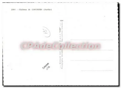 Castelo de Cogners — Sarthe — editor CIM — n° de série 110-6 — Verso