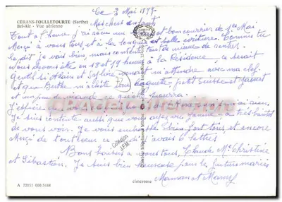 सर्थ (Sarthe) - एयरो व्यू ऑफ़ रेजिडेंस - इमप्रिंटरी मिग्नॉन — पीछे