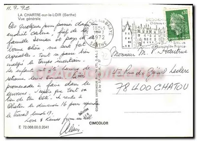 La Chartre-sur-le-Loir — Ogólny widok — Commer Imprimeur Macon (71) S.A.L. — Rewers
