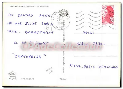 BONNETABLE (Sarthe) — Le Tripoulain — Wydawca Mâcon — Rewers