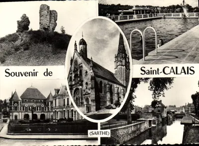 Saint-Calais — Souvenir de (Sarthe) — Combier Imp. CIMON
