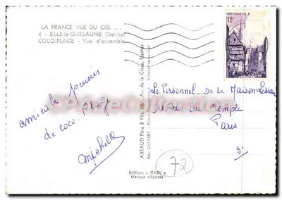 Vista aérea de Sille-le-Guillaume — Sille-le-Guillaume (Sarthe) — Edições GAXY — Verso