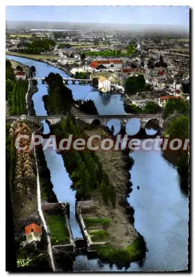 La Suze (Sarthe) — 'Terceira Cidade da França' — Vista sobre o rio — Combiér Imp. Marion (S.-et-L.)