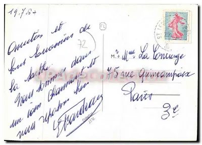 Saint-Léonard-d'Isère — scena restauracyjna z parą i kucharzem — wydawca S.2 — Rewers
