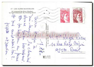 St Léonard des Bois (Sarthe) — Mały golf w hotelu Touring — Wydawnictwo JIPE — Rewers