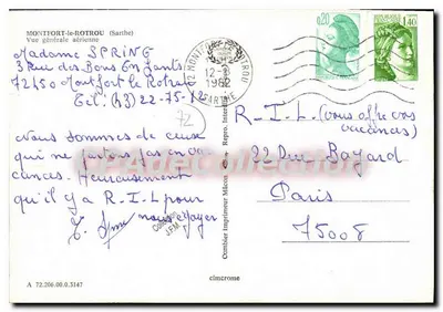 Montfort-le-Rotrou (Sarthe) — widok z lotu — Cimchrome — Rewers
