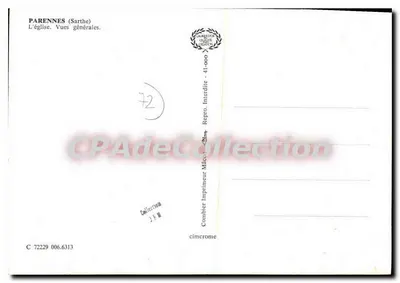 Parennnes — Ogólny widok kościoła — Republika Kart — Rewers
