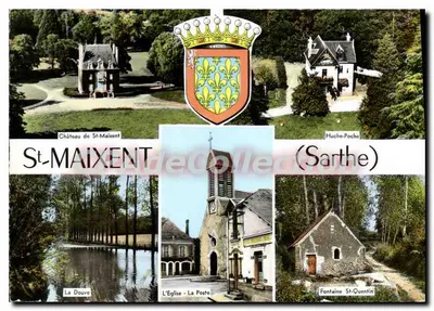 St-Maixent (Sarthe) — Castelo, Igreja, Fonte, Huche-Poche — Combier