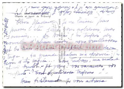 Capela e Lavatório de Saint-Maixent — Borine — editor P. P. GEORGET-DOLBEAU — Verso
