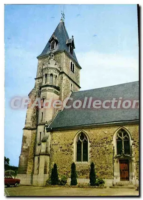 Igreja de Marolles-les-Braults — vista da torre e da fachada — Foto Daniel