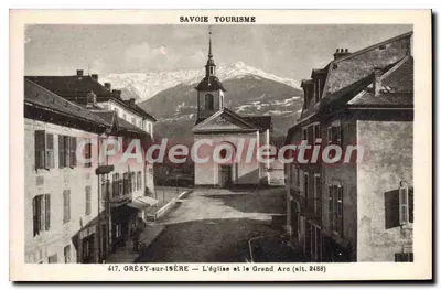 Grésy-sur-Isère — A Igreja e o Grande Arco (alt. 2483) — Savoie Tourisme, n° 417