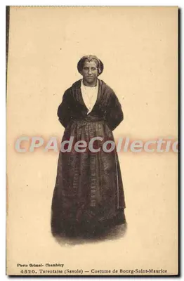 Mulher Tarentaise (Savoie) — Traje de Bourg-Saint-Maurice — Foto Grimal, Chambéry, n°4820