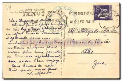 O Mont Revard — vista panorâmica — Les Éditions P. L. M. — Verso