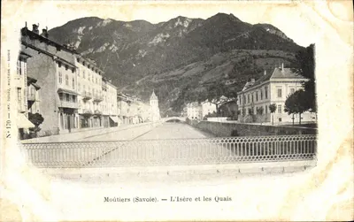 Moûtiers (Savoie) — L'Isère e os Quais — IMP. DUCOZ MOUUTIERS — N° 170