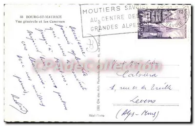 Bourg-St-Maurice — Ogólny widok i Kaserny — Cle des Arts Photoméc. (53) — Rewers