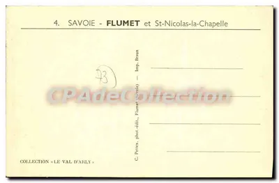 Flumet y St-Nicolas-la-Chapelle — Saboya — C. Pettex, fot.-edit., Flumet — Reverso