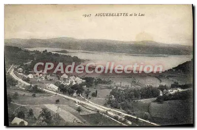 Aiguebelette e o Lago — vista aérea — E. Reynaud, Imp.-Ed. Chambéry