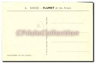 Flumet y los Aravis — Saboya — Colección 'Le Val d'Arly' — C. Petieux, fot.-edit. Flume (Saboya) — Reverso